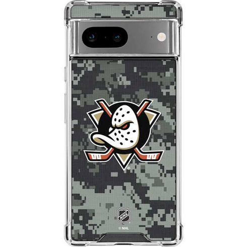 NHL Anaheim Ducks Camo Google Pixel 8 Clear Case